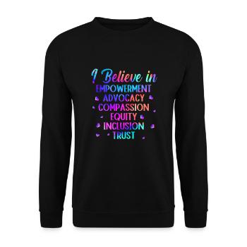 School Counselor - Unisex Pullover - Schwarz - Vorne - Alina (178cm) & Michal (187cm)