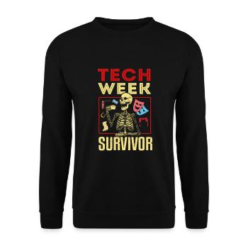 Metteur en scène de théâtre, technicien de théâtre - Sweat-shirt Unisexe - noir - Devant - Alina (178cm) & Michal (187cm)