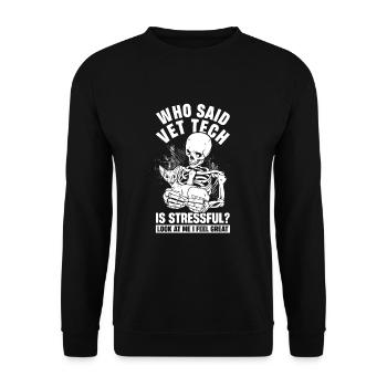 Veterinary Technician Vet Tech - Unisex Pullover - Schwarz - Vorne - Alina (178cm) & Michal (187cm)