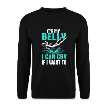 Bellyflop Belly Flop - Unisex Pullover - Schwarz - Vorne - Alina (178cm) & Michal (187cm)