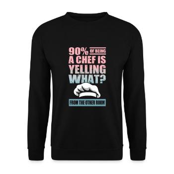 Chef - Unisex Pullover - Schwarz - Vorne - Alina (178cm) & Michal (187cm)