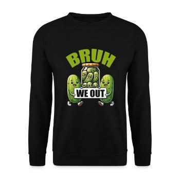 Cornichon drôle - Sweat-shirt Unisexe - noir - Devant - Alina (178cm) & Michal (187cm)