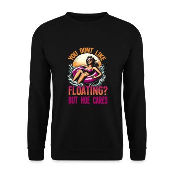 River Tubing float trip floating - Unisex Sweatshirt - black - Front - Alina (178cm) & Michal (187cm)