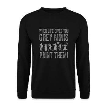 Tabletop Wargaming Miniatures Painter - Unisex Pullover - Schwarz - Vorne - Alina (178cm) & Michal (187cm)