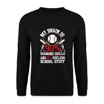 Boys Baseball kids - Unisex Sweatshirt - black - Front - Alina (178cm) & Michal (187cm)