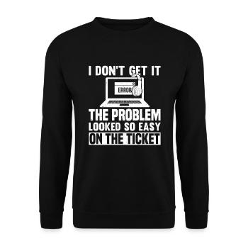 Help Desk Tech Support - Unisex Pullover - Schwarz - Vorne - Alina (178cm) & Michal (187cm)