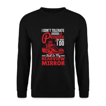Go Kart Racing Karting - Unisex Pullover - Schwarz - Vorne - Alina (178cm) & Michal (187cm)