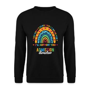 Admission director - Unisex Sweatshirt - black - Front - Alina (178cm) & Michal (187cm)