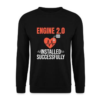 Récupération d’une chirurgie après une crise cardiaque - Sweat-shirt Unisexe - noir - Devant - Alina (178cm) & Michal (187cm)