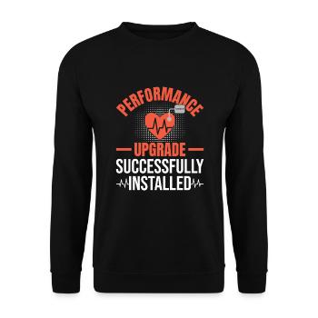 Récupération d’une chirurgie après une crise cardiaque - Sweat-shirt Unisexe - noir - Devant - Alina (178cm) & Michal (187cm)
