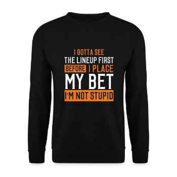 Parlay sports betting - Unisex Sweatshirt - black - Front - Alina (178cm) & Michal (187cm)