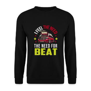 Car audio - Unisex Sweatshirt - black - Front - Alina (178cm) & Michal (187cm)