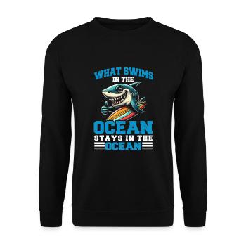 Shark Marine biologist - Unisex Sweatshirt - black - Front - Alina (178cm) & Michal (187cm)