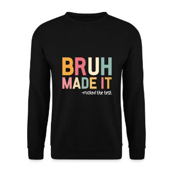 Testing Teacher Test Day - Unisex Sweatshirt - black - Front - Alina (178cm) & Michal (187cm)