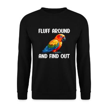 Sun conure - Unisex Sweatshirt - black - Front - Alina (178cm) & Michal (187cm)