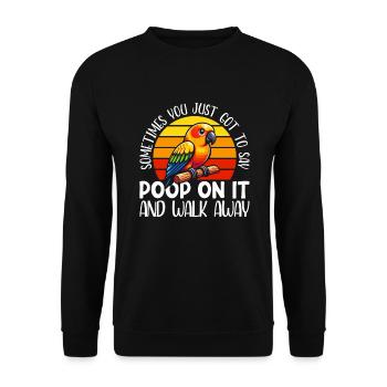Sun conure - Unisex Sweatshirt - black - Front - Alina (178cm) & Michal (187cm)