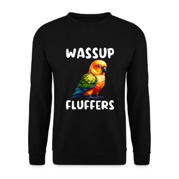 Sun conure - Unisex Sweatshirt - black - Front - Alina (178cm) & Michal (187cm)