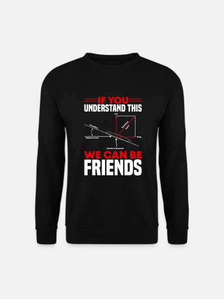 Aircraft aviation pilot aviator - Unisex Sweatshirt - black