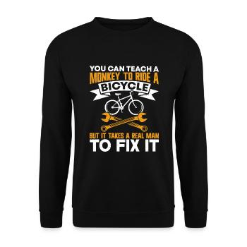 Mécanicien de vélos - Sweat-shirt Unisexe - noir - Devant - Alina (178cm) & Michal (187cm)