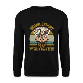 Cribbage - Unisex Pullover - Schwarz - Vorne - Alina (178cm) & Michal (187cm)