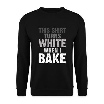Baking Funny Baker - Unisex Sweatshirt - black - Front - Alina (178cm) & Michal (187cm)