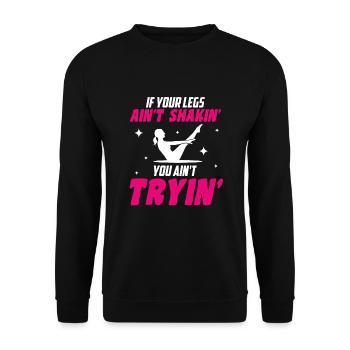 Pilates - Sweat-shirt Unisexe - noir - Devant - Alina (178cm) & Michal (187cm)
