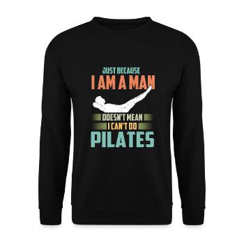 Pilates - Unisex Sweatshirt - black - Front - Alina (178cm) & Michal (187cm)