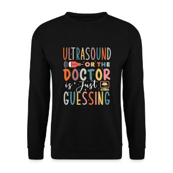 Sonographer Sonography Ultrasound Tech - Unisex Pullover - Schwarz - Vorne - Alina (178cm) & Michal (187cm)