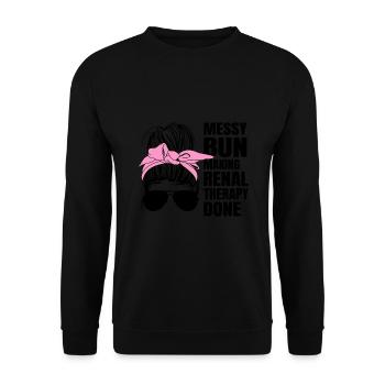 Kidney dialysis dialysis patient - Unisex Sweatshirt - black - Front - Alina (178cm) & Michal (187cm)