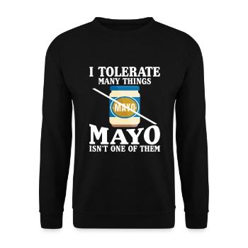 Mayonnaise Mayo Haters Anti Mayo - Sweat-shirt Unisexe - noir - Devant - Alina (178cm) & Michal (187cm)