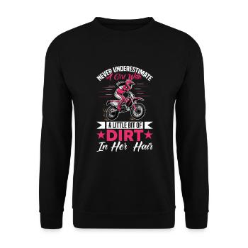 Dirt bike rider drôle motocross - Sweat-shirt Unisexe - noir - Devant - Alina (178cm) & Michal (187cm)