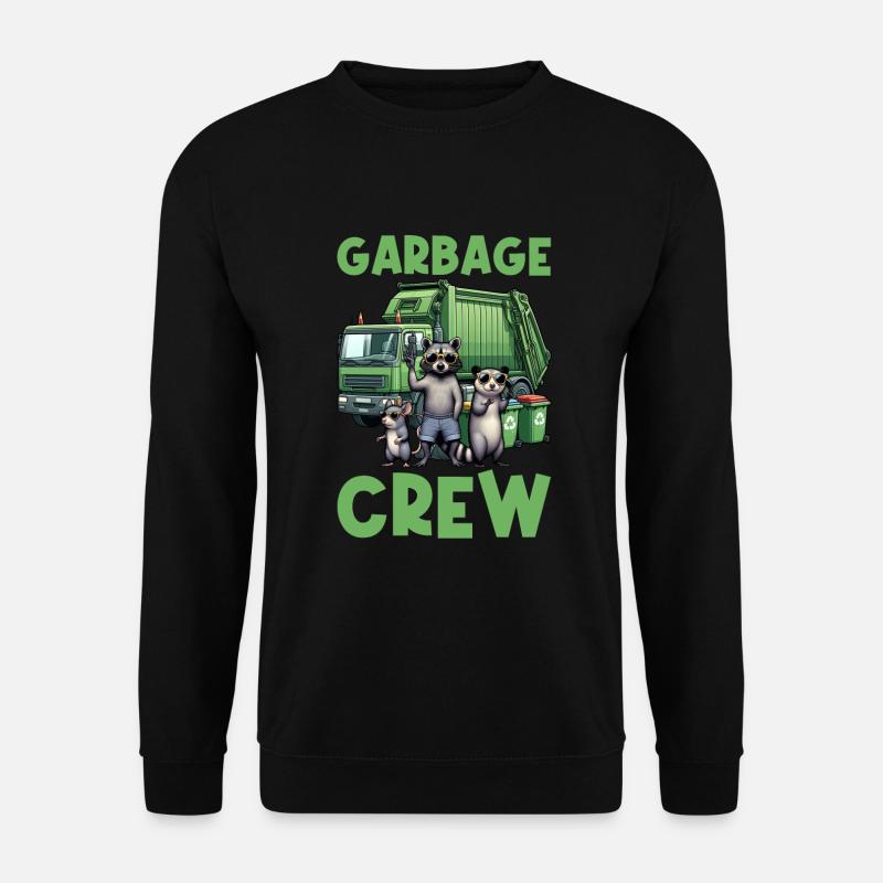 Garbage Truck Trashman - Unisex Sweatshirt - black