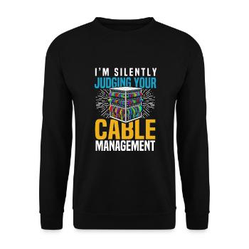 Network Administrator Sysadmin - Unisex Sweatshirt - black - Front - Alina (178cm) & Michal (187cm)