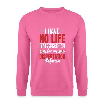Etudiant en thèse - Sweat-shirt Unisexe - rose - Devant