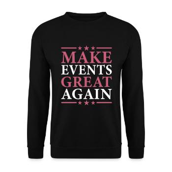 Event Planner - Unisex Pullover - Schwarz - Vorne - Alina (178cm) & Michal (187cm)