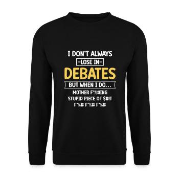 Speech debate team - Unisex Sweatshirt - black - Front - Alina (178cm) & Michal (187cm)