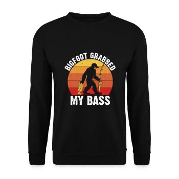 Bass Fishing - Unisex Sweatshirt - black - Front - Alina (178cm) & Michal (187cm)