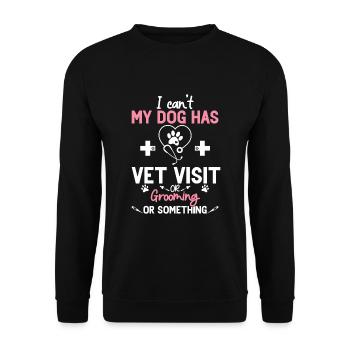 Dog mom - Unisex Pullover - Schwarz - Vorne - Alina (178cm) & Michal (187cm)