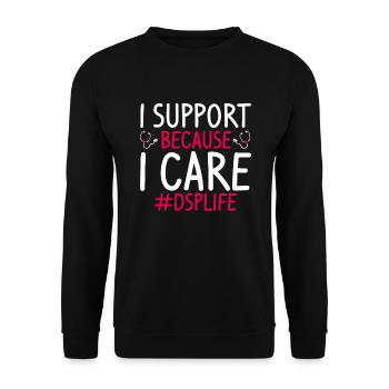 Infirmière DSP Soutien direct Professionnel - Sweat-shirt Unisexe - noir - Devant - Alina (178cm) & Michal (187cm)