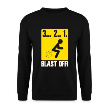 Farting tee for Farter - Unisex Sweatshirt - black - Front - Alina (178cm) & Michal (187cm)