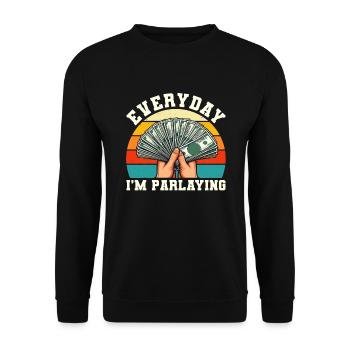 Parlay sports betting - Unisex Sweatshirt - black - Front - Alina (178cm) & Michal (187cm)