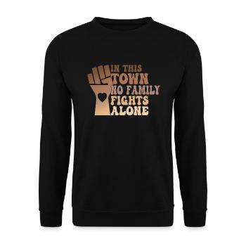 Social worker - Unisex Pullover - Schwarz - Vorne - Alina (178cm) & Michal (187cm)