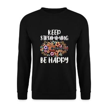 Ukulélé Uke Lover - Sweat-shirt Unisexe - noir - Devant - Alina (178cm) & Michal (187cm)