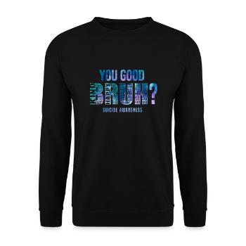 Prévention des suicides : conseiller en suicide - Sweat-shirt Unisexe - noir - Devant - Alina (178cm) & Michal (187cm)