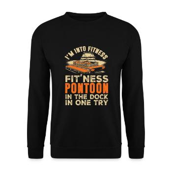 Boating Pontoon boat captain - Unisex Pullover - Schwarz - Vorne - Alina (178cm) & Michal (187cm)