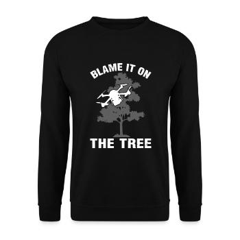 Drone Quadcopter - Unisex Sweatshirt - black - Front - Alina (178cm) & Michal (187cm)
