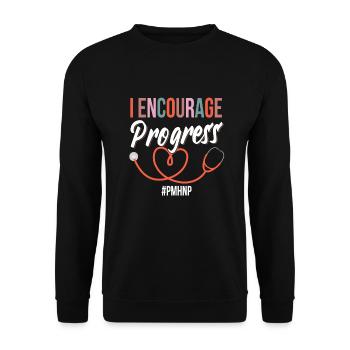 Psychiatric Mental Health Nurse Practitioner PMHNP - Unisex Sweatshirt - black - Front - Alina (178cm) & Michal (187cm)
