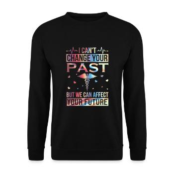 DSP Soutien direct Infirmière DSP professionnelle - Sweat-shirt Unisexe - noir - Devant - Alina (178cm) & Michal (187cm)