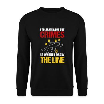 Crime scene investigator - Unisex Sweatshirt - black - Front - Alina (178cm) & Michal (187cm)