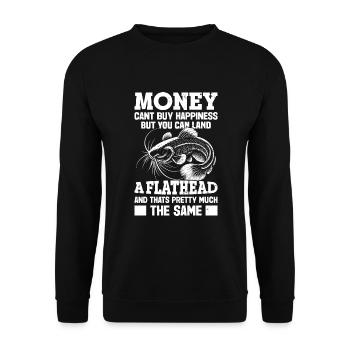 Flathead Catfish cat fishing - Unisex Pullover - Schwarz - Vorne - Alina (178cm) & Michal (187cm)